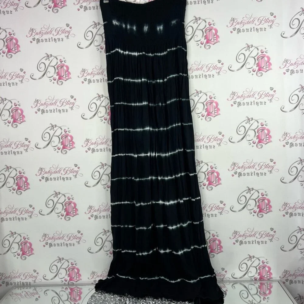 Napua collection Honolulu Hawaii dress strapless Chic Black and White Maxi Skirt